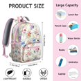 thumbnail image 2 of Bright Floral Students Backpack - Vintage Tropical Flower and Leaves Pattern with Durable Construction, Comfortable Dual Shoulder Support for School Use, 2 of 3