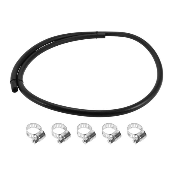 Unique Bargains 5/16" Fuel Line Kit 5.01ft Vacuum Hose Automotive Fuel Hose with 5 Clamps 1 Set