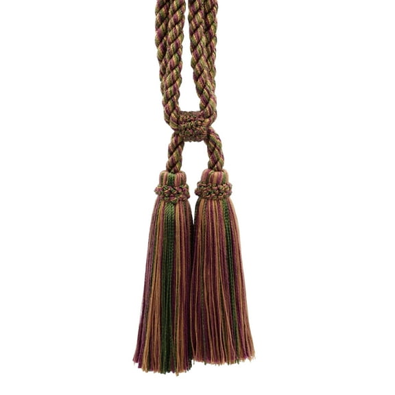 DECOPRO Traditional Cotton Double Tassel Curtain & Drapery Tassel Tieback, Tassel Length 5 1/2" (14cm), Spread 27" (68.5cm) # TBC0552, #P51 Sold Individually
