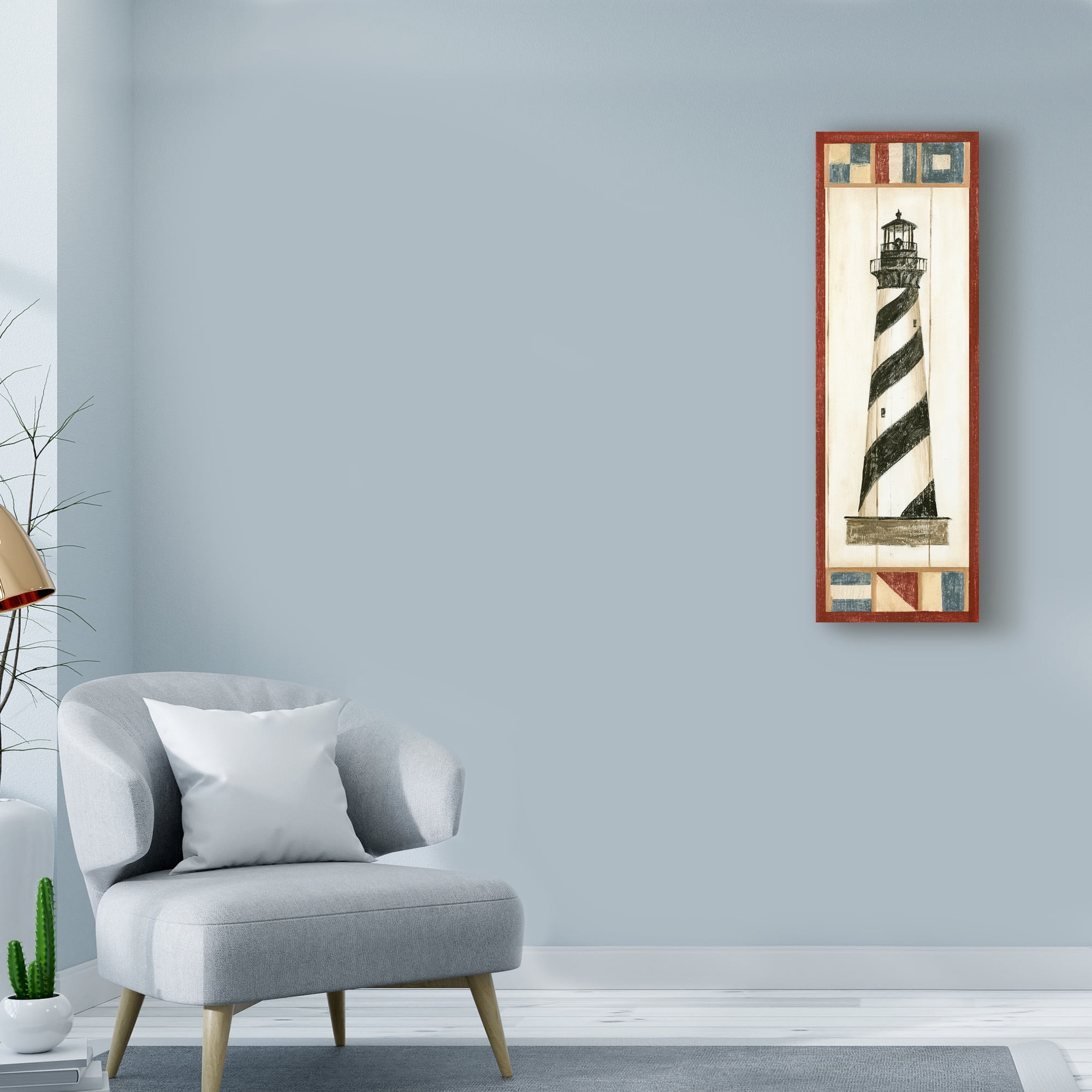 Trademark Fine Art 'Americana Lighthouse II' Canvas Art by Ethan Harper