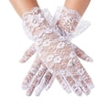 thumbnail image 1 of Damas guantes de encaje de verano elegantes guantes cortos de boda gran cena guantes de protección solar cortos guantes de malla fina, 1 of 5