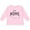 AD-Pink, variant on It's Home State of Nebraska Outline Distressed Text Boys or Girls Long Sleeve Toddler T-Shirt
