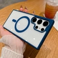 thumbnail image 2 of For Magsafe Wireless Charging Magnetic Cases For Samsung Galaxy S24 S23 S22 Ultra Shockproof Bumper Back Cover Phone Accessories Light Blue For Samsung S24Ultra, 2 of 6