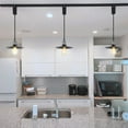 thumbnail image 4 of KAYYELAMP 3-Lights H-Type Track Lamp Pearl black Base,Black Metal Shade,Adjusted Cord,Track Pendant Light for Kitchen Dining Table Loft,(No Bulb, Track), 4 of 6