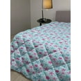 thumbnail image 2 of Aquarium Down Alternative Comforter, Starfishes Illustration Designed with Various Pattern Marine Art Image, Microfiber Quilt for All Season, 5 Sizes, White and Persian Blue, by Ambesonne, 2 of 3