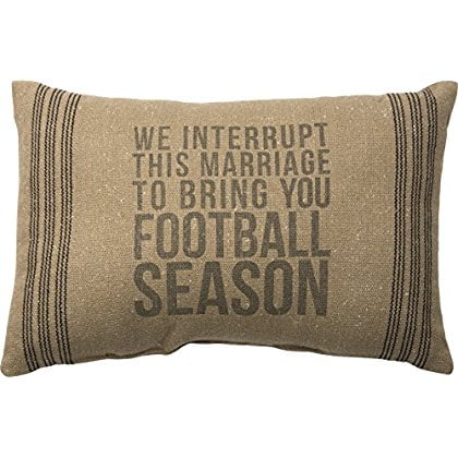 UPC 883504274685 product image for Primitives by Kathy Vintage Flour Sack Style Football Season Throw Pillow, 15 x  | upcitemdb.com