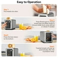 thumbnail image 6 of WHALL 2 Slice Toaster, Touchscreen Toasters with Stainless Steel, Wide Slots, Bagel, Defrost, 850W, 6 of 8