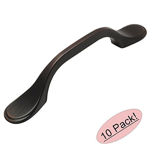 Cosmas 9533ORB Oil Rubbed Bronze Cabinet Hardware Footed Handle Pull - 3' Inch (76mm) Hole Centers - 10 Pack