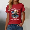 thumbnail image 4 of mgoYE Womens 250 Anniversary T Shirt Eagle and Flag 250 Years 1776-2026 250th Birthday T-Shirt(Red,S), 4 of 8