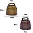 thumbnail image 3 of Juego de cencerros de metal, 4 piezas, estilo cobre, decoración de campana de granja de pastor, bronce verde/rojo, adorno de escritorio y manualidades de bricolaje, 3 of 8