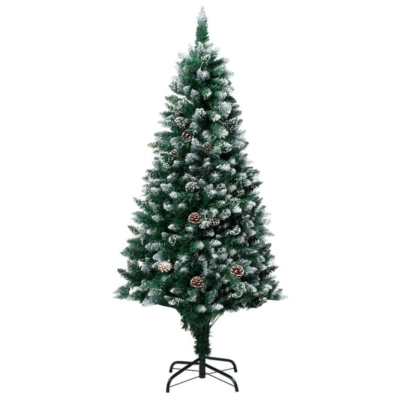 vidaXL Christmas Tree Artificial Xmas Tree with Pine Cones and White Snow