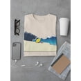 thumbnail image 3 of Yellow Parasol At Beach T-Shirt Men -Wilfred Hildonen Designs, Male 4X-Large, 3 of 4