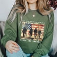 thumbnail image 6 of 4th of July Sweatshirt - Land of the Free Honor and Remember USA Flag Military Tribute Pullover - Patriotic Veterans Memorial Shirt, 6 of 7