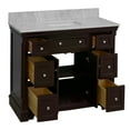 thumbnail image 2 of Sydney 48" Bathroom Vanity with Chocolate Cabinet and Carrara Marble Top, 2 of 6