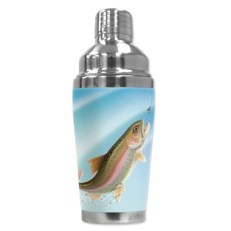 

Mugzie brand 16-Ounce Cocktail Shaker with Insulated Wetsuit Cover - Leaping Fish (blue)