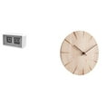 thumbnail image 1 of Reloj de escritorio con tapa automática y silencioso, reloj de pared redondo con , construcción de madera maciza, adecuado para dormito, 1 of 8