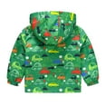 thumbnail image 4 of GBSYEWXS Coat For Kids Boys Relaxed Hooded Cartoon Print Daily Wear Green Jacket Size 2--3 Years, 4 of 4