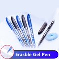 thumbnail image 4 of Juego de bolígrafos borrables, recambios de plumas de tinta de Gel con punta de aguja de 0,5mm, varillas de borrado de escritura, mango lavable para suministros de oficina y escuela, 4 of 4