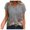 Gray, variant on Fesfesfes Tshirts for Women Fashion Woman Causal V-Neck Printing Blouse Short Sleeve T-Shirt Summer Tops Womens Short Sleeve Athletic Tops 8(L)