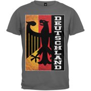 World Cup Germany Deutschland Eagle Silhouette Charcoal T-Shirt - Large