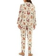 thumbnail image 2 of DISNIMO Womens Pajamas Sets Santa Claus Print 2 Piece Pj Sets Long Sleeve Sleepwear with Long Pajama Pants Casual Loose Loungewear Christmas Nightwear, 2 of 7