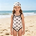 thumbnail image 2 of MEZZALL Children Girls One-Pieces Monokini Swimwear Heart Print Bathing Cute Summer Beach Swimsuit Toddler Kids Stylish Bathing Suit Beachwear, 2 of 4