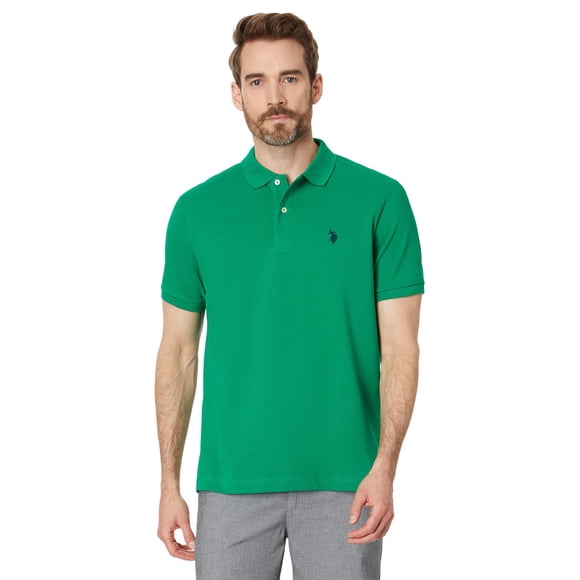 Camisa Polo Clásica U.S. Polo Assn. para Hombre Verde Kelly y Azul Marino