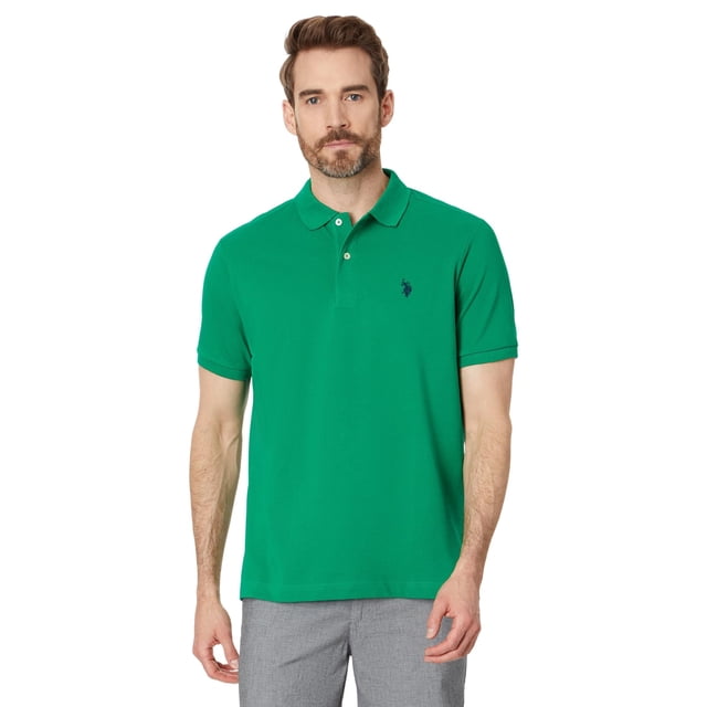 Remera Polo para Hombre U.S. Polo Assn. Verde Kelly y Azul Marino Talla L