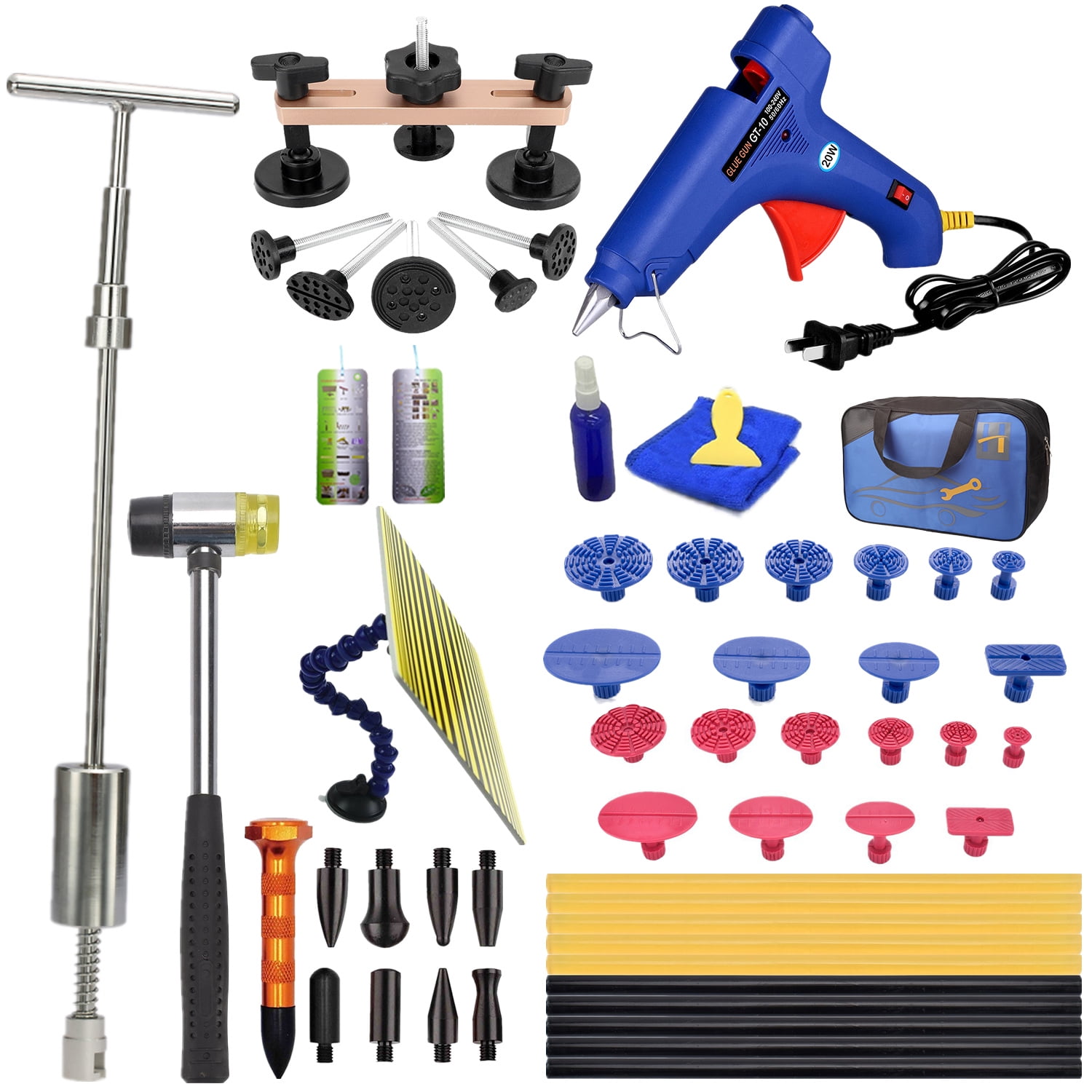 Paintless Dent Repair Tools Dent Puller Kits Pops a Car Dent Removal