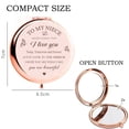 thumbnail image 2 of Espejo compacto KGKAIMIZL para sobrina con mensaje grabado en oro rosa, 2 of 6