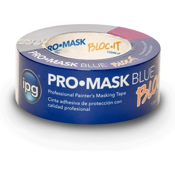 IPG 9533-2 ProMask Blue with BLOC-It, Premium 14-Day Masking Tape, 1.88" x 60 yd, Blue, Single Roll