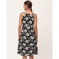 thumbnail image 4 of Moomaya Printed Buttoned Dress, Sleeveless Spaghetti Strap Dress With Side Slit, 4 of 9