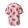 thumbnail image 2 of Vsdgher Watermelon Ice Cream Print Men's Wrinkle Free Untucked Cuban Shirt Business Casual Button Down Shirts Short Sleeve Shirt, 2 of 7