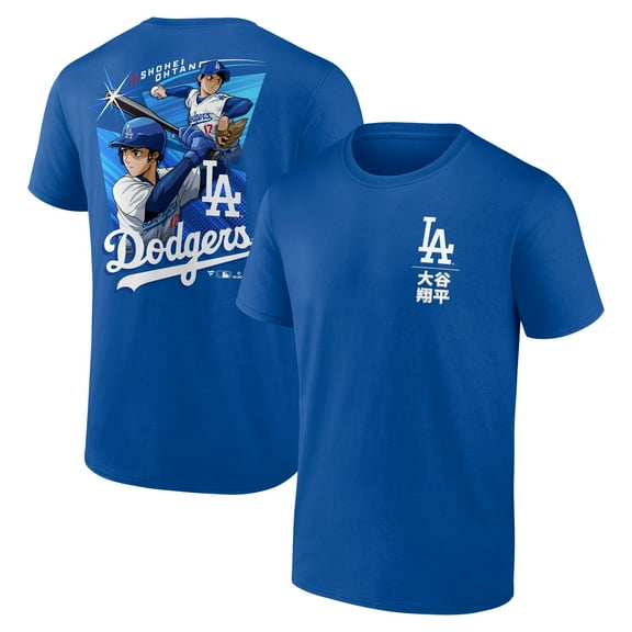 Men's Shohei Ohtani Royal Los Angeles Dodgers Anime Player T-Shirt