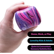 Schylling NeeDoh Nice Cube Swirl - Sensory Toy with a Super Solid Squish - Unique, Swirling Color Blend - Ages 3 and Up - Pink/White/Purple; One Cube Per Pack