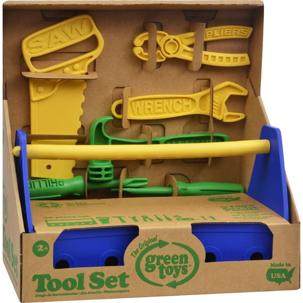 Green Toys Tool Set Blue, Preschool, Child, Toddler, Unisex, Role