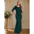 thumbnail image 3 of Vestido formal de verano LALACAT Mermaid Lace Green para mujer, 3 of 7