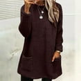 thumbnail image 5 of Hoodies For Women Womens Winter Coat Loose Wool Jacket Long Sleeved Jumper With Pockets Hoodie, 5 of 6