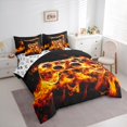 thumbnail image 3 of Manfei Teens Video Gaming 7-Piece Bedding Comforter Set,Console Game Lover King Bedding Sets,Orange Black Bed Sheets For Kids,Microfiber Bedroom Decor Reversible, 3 of 8