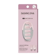Dashing Diva Glaze LED Semi-Cured Gel Nail Strips, Ballerina Blush, 32 Count