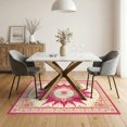 thumbnail image 3 of ODIKA Pink Boho Vintage Gothic Scrollwork Retro Cottagecore Whimsical Non-Slip Chair-Friendly for Dining Room, Under Table, Home Office, 3 of 7
