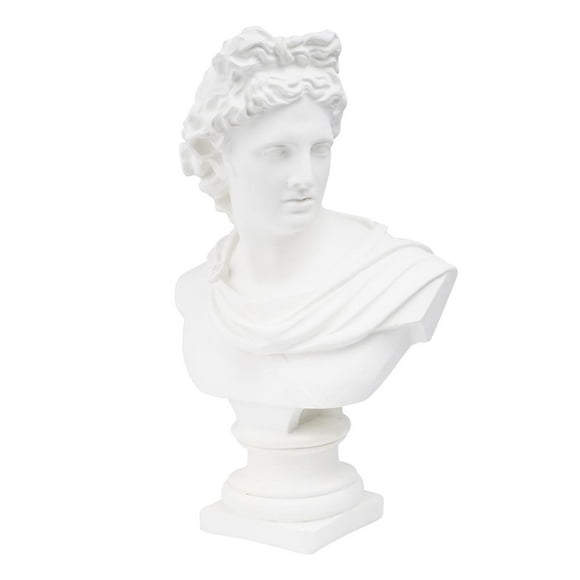 11.6" Greek Mythology God of Sunlight Oracles Poetry Resin Head Bust Sculpture Figurine art of home Decor
