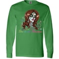 thumbnail image 3 of Inktastic Día De Los Muertos Woman in Sugar Skull Makeup Long Sleeve T-Shirt, 3 of 5