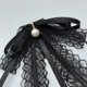 thumbnail image 2 of Broches de pajarita de encaje negro para niña y mujer, broche a la moda para cuello, alfileres, corbata preatada, ramillete para camisa, corbata para el cuello, 2 of 5