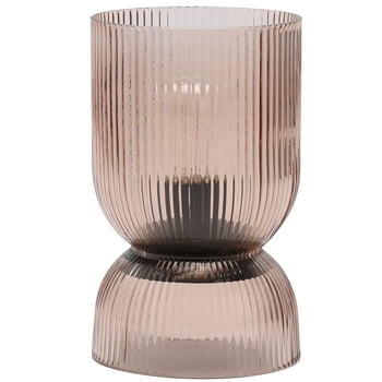 Home Decor Collection Translucent Amber Glass LED Tabletop Accent Light with Timer