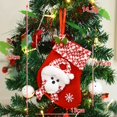 thumbnail image 1 of Calcetines de decoración navideña para el hogar, medias de dibujos animados de Papá Noel, cervatillo, muñecos de nieve, adornos colgantes para árbol de Navidad, 2 piezas, 2023, 1 of 4