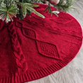 thumbnail image 1 of Falda para árbol de Navidad, tejida LimBridge, 122 cm, color rojo vino, 1 of 8
