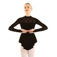 thumbnail image 3 of iEFiEL Womens Turtle Neck Long Sleeve Figure Skating Ballet Dance Leotard Dress Costume, 3 of 8