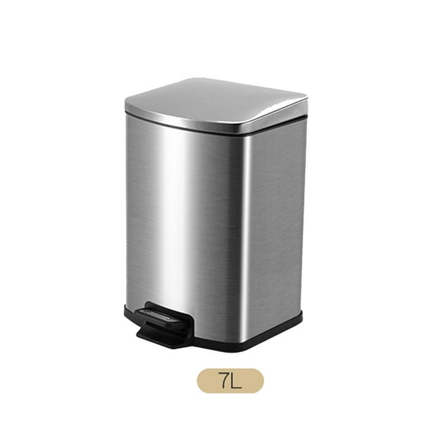 Kitchen Step Trash Can Large Capacity Stainless Steel Garbage Bin Walmart Com Walmart Com