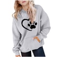 thumbnail image 2 of Zorckvet Kids Hoodie Pullover Hoodie Hooded Fleece Sweatshirt Long Sleeve Hooded Sweatshirt Soft Fleece Jacket Warm Casual Hoodie Comfortable Streetwear Hoodie Kangaroo Pocket, 2 of 7